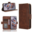 Θήκη με πτερύγιο για Motorola Edge 50 Neo / Motorola ThinkPhone 25, Card Slot, καφέ