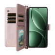 Θήκη με πτερύγιο για Xiaomi Poco F7 Ultra, Crossbody Leather Wallet, ροζ
