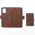 Θήκη με πτερύγιο για Motorola Moto G54 5G, Card Slot, καφέ
