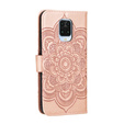 Θήκη με πτερύγιο για Xiaomi Redmi Note 9s/ 9 Pro, Mandala Flower, ροζ rose gold