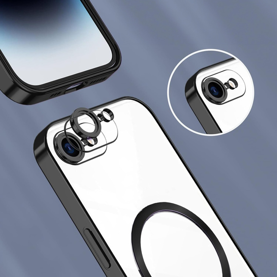 Θήκη για iPhone 7 Plus / 8 Plus, Electro MagSafe, μαύρη + Γυαλί για την οθόνη