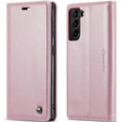 θήκη CASEME για Samsung Galaxy S21 FE, Waxy Textured, ροζ