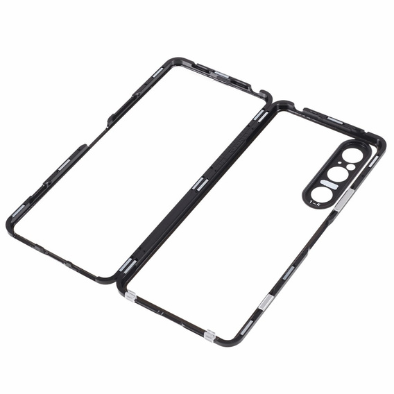 θήκη για το Sony Xperia 1 V, Magnetic Dual Glass, μαύρη