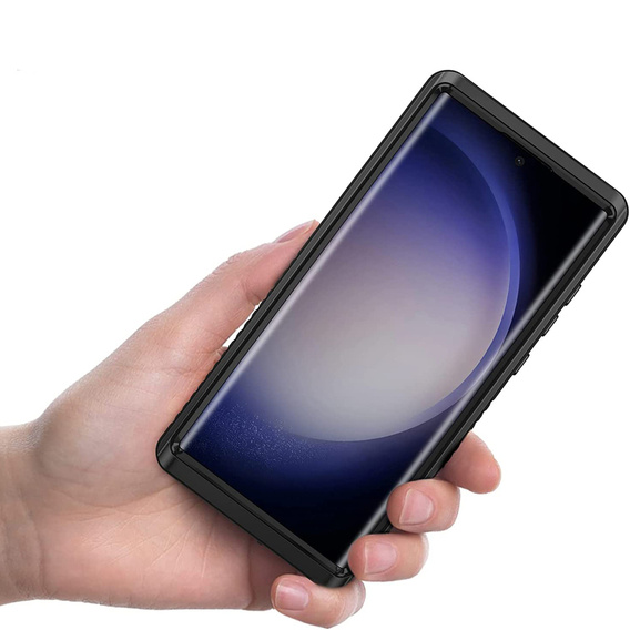Αδιάβροχη θήκη IP68 για το Samsung Galaxy S23 Ultra, μαύρη