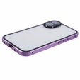 θήκη για το iPhone 16, Magnetic Dual Glass, μωβ