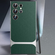 Θήκη για Samsung Galaxy S24 Ultra, GKK Woven Leather, πράσινη