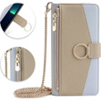 θήκη Wallet Zipper Pocket flip για το iPhone 14, Wallet Zipper Pocket, με καθρέφτη, μπλε