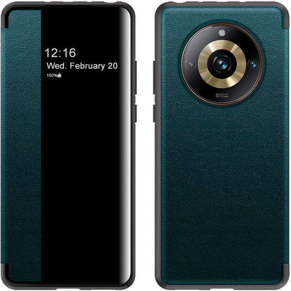 Η αναδιπλούμενη θήκη για το Realme 11 Pro 5G / 11 Pro+ 5G, Side View, πράσινη