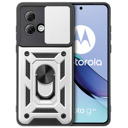 Θήκη για Motorola Moto G84 5G, CamShield Slide, ασημένιο
