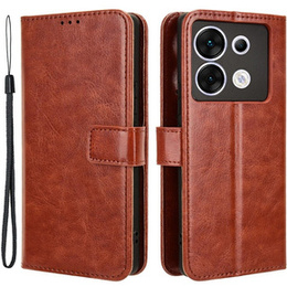 Θήκη με πτερύγιο για Infinix Zero 30 5G, Crazy Horse Wallet, καφέ