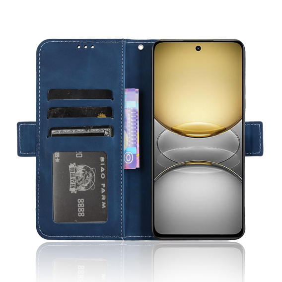 Θήκη με πτερύγιο για Realme 14X / Realme C75, Card Slot, σκούρο μπλε