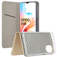 Θήκη για Oppo A18 4G / A38 4G, Smart Magnet, χρυσή + γυαλί 9H