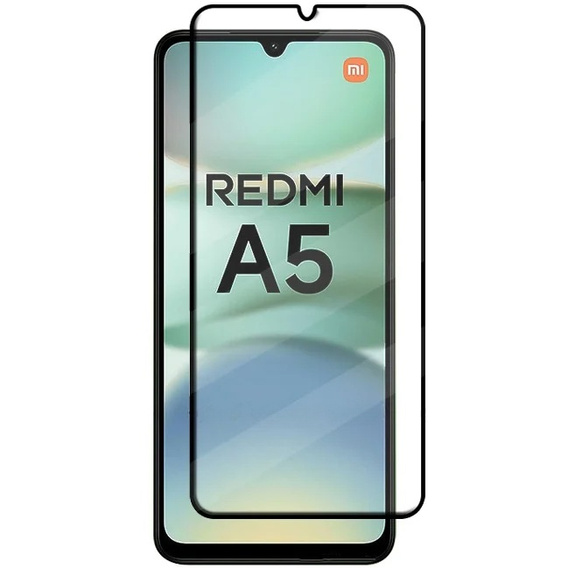 Μετριασμένο γυαλί 3D για Xiaomi Redmi A5, μαύρο πλαίσιο