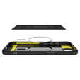 θήκη Spigen για iPhone 16E, Rugged Armor MagSafe, μαύρο + μετριασμένο γυαλί 9H