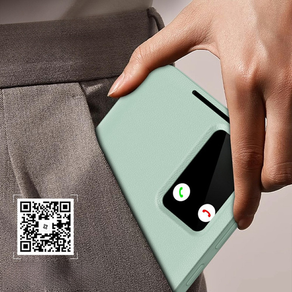 Αναδιπλούμενη θήκη για Samsung Galaxy A56 5G, Smart View Wallet, πράσινη