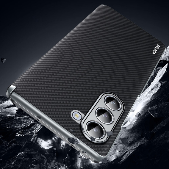 Θήκη SULADA Carbon Fiber για MagSafe για Samsung Galaxy Z Fold6 5G, μαύρο