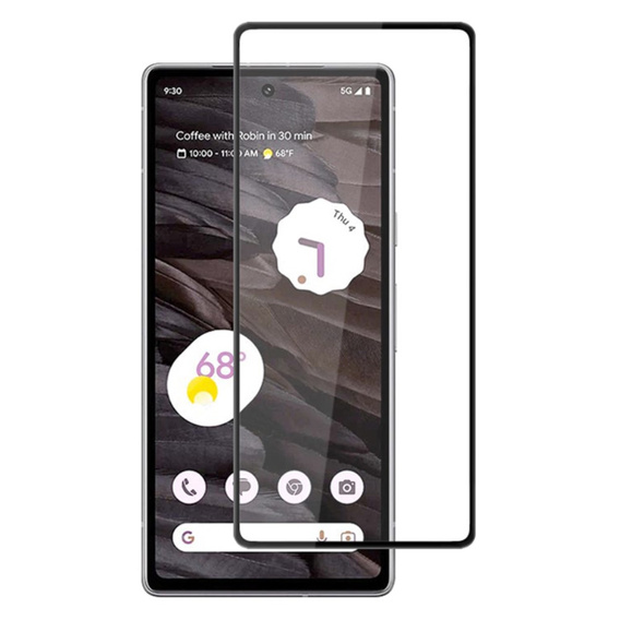 Mocolo Full Glue μετριασμένο γυαλί για Google Pixel 8A, μαύρο πλαίσιο