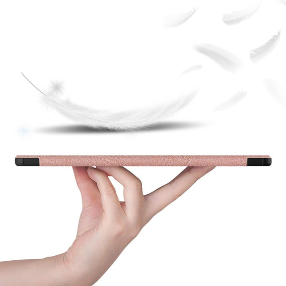 Θήκη για Samsung Galaxy Tab S9 FE+ Plus, Smartcase με χώρο για γραφίδα, ροζ rose gold