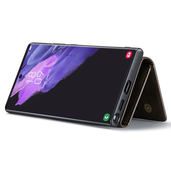 Θήκη για Samsung Galaxy S22 Ultra 5G, DG.MING 2in1, καφές