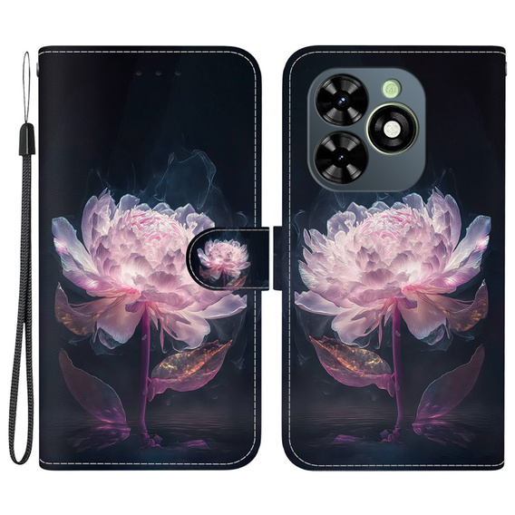 Θήκη με πτερύγιο για Infinix Hot 40i, Wallet, Peony μωβ