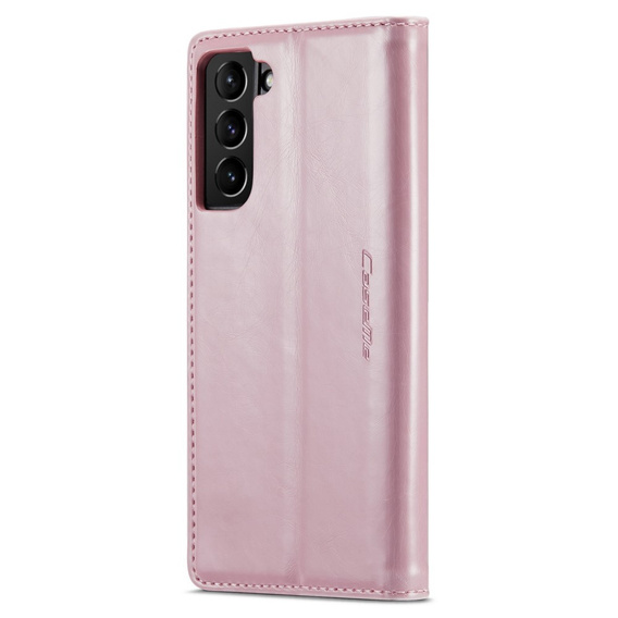 θήκη CASEME για Samsung Galaxy S21, Waxy Textured, ροζ