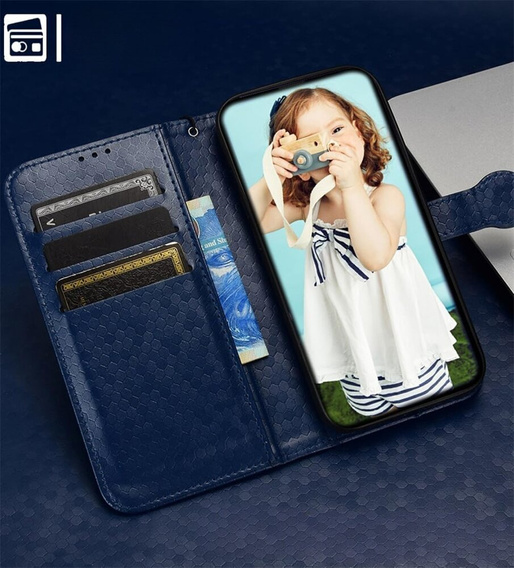 θήκη πτερύγιο για Samsung Galaxy M15 5G, Wallet Rhombus, μπλε