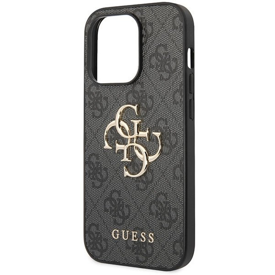 GUESS Θήκη για iPhone 15 Pro Max, 4G Big Metal Logo, γκρι