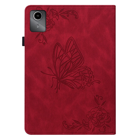 θήκη για το Lenovo Tab M11, Butterfly, κόκκινη