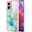 Προστατευτική θήκη για Motorola Moto G24 / G24 Power / G04, Marble Slim Case, πράσινη