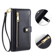 Θήκη με πτερύγιο για iPhone 14 Pro, Wallet Zipper Pocket, μαύρη