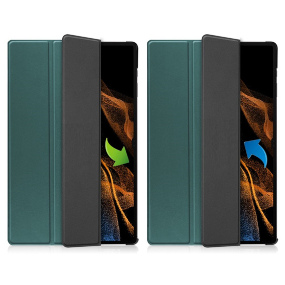 Θήκη για Samsung Galaxy Tab S9 Ultra, Smartcase, πράσινη