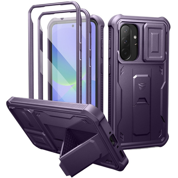 Θωρακισμένη θήκη για Samsung Galaxy A36 5G, Dexnor Full Body (Two Frames), μωβ