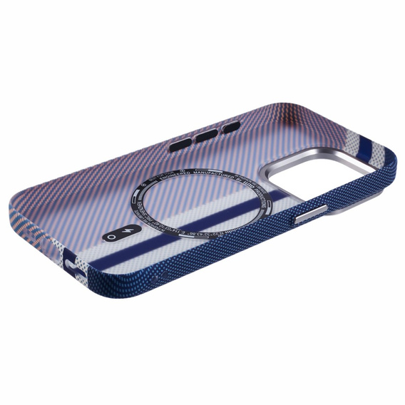 Θήκη για iPhone 15 Pro, ανθρακονήματα MagSafe, μπλε