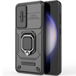 Θήκη για Samsung Galaxy S24, KickStand Camera Lens, μαύρη