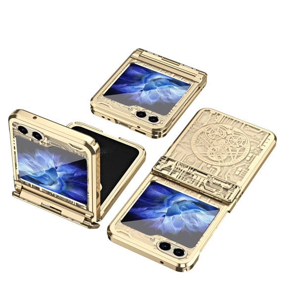 Θήκη για Samsung Galaxy Z Flip7 FE / Z Flip6, Mechanical Legend, χρυσή