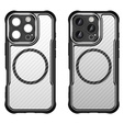 Θήκη για iPhone 16 Pro, Fusion Hybrid Carbon, για MagSafe, μαύρη