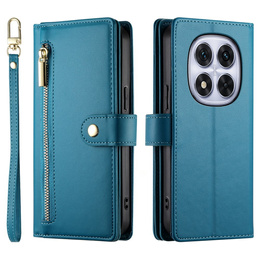 Θήκη με πτερύγιο για Xiaomi Redmi Note 14 Pro 5G / Poco X7 5G, Wallet Zipper Pocket, μπλε