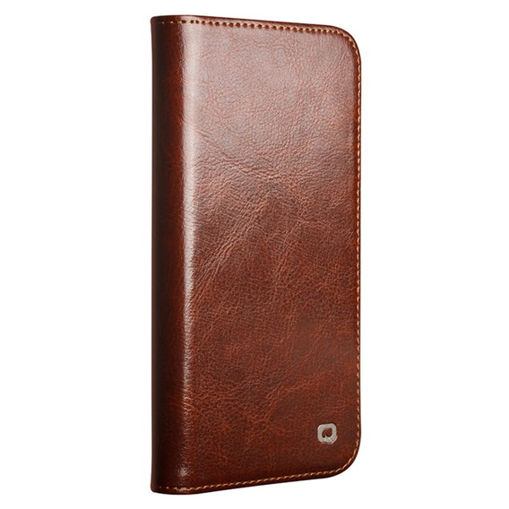 θήκη flip για Iphone 16E, QIALINO Leather Wallet, καφέ