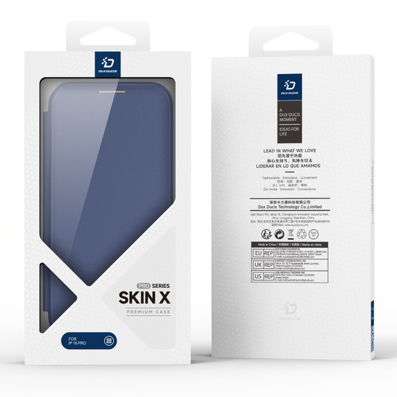 Dux Ducis Θήκη για iPhone 16 Pro, Skin X Pro, MagSafe, σκούρο μπλε
