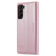 θήκη CASEME για Samsung Galaxy S21, Waxy Textured, ροζ