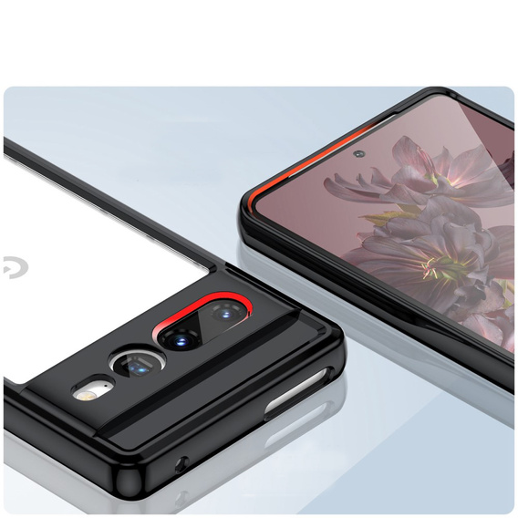 Θήκη για Google Pixel 7 Pro 5G, Fusion Hybrid, με προστασία κάμερας, διαφανής / μαύρη