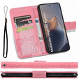 Θήκη με πτερύγιο για Motorola Edge 60 / 60 Fusion, Butterfly, ροζ rose gold