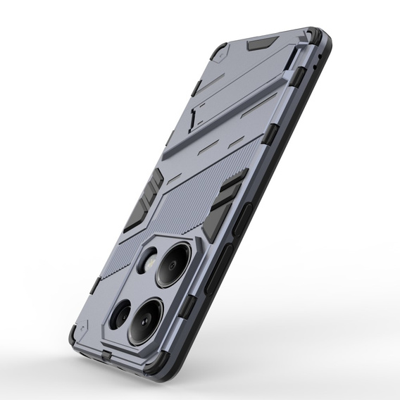 Θήκη για Xiaomi Redmi Note 13 Pro 4G / Xiaomi Redmi Note 14S / Xiaomi Poco M6 Pro 4G, Military kickstand, σκούρο μπλε