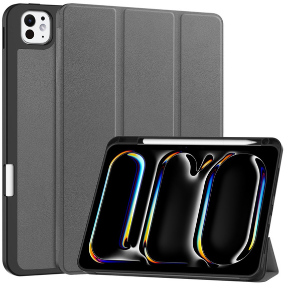 Θήκη για iPad Pro 11" 2024 (5 gen.), Smartcase με χώρο για γραφίδα, γκρι