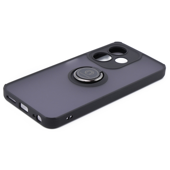 Θήκη για Infinix Hot 30i, Frosted Ring, μαύρη