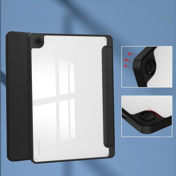 Θήκη για Samsung Galaxy Tab A9+, Smartcase Hybrid, με χώρο για γραφίδα, μαύρη