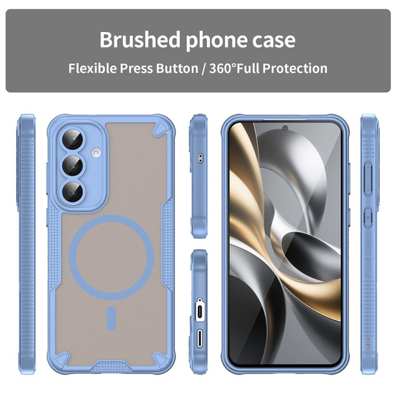 Θωρακισμένη θήκη για Samsung Galaxy S25 FE, για MagSafe, μαύρο ματ