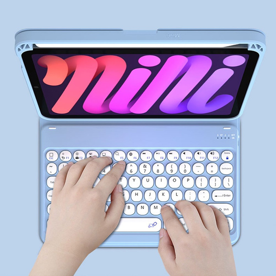 Θήκη + πληκτρολόγιο iPad mini 6 2021 8,3'', Magnetic Keyboard, μαύρη