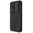 θήκη NILLKIN για Samsung Galaxy S24 FE, CamShield Qin Pro, δερμάτινη, μαύρη