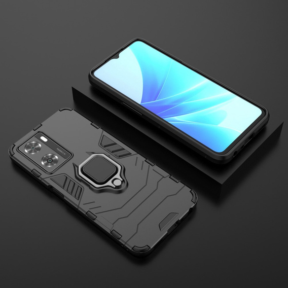 Θήκη για Oppo A57s, Kickstand Ring, μαύρη